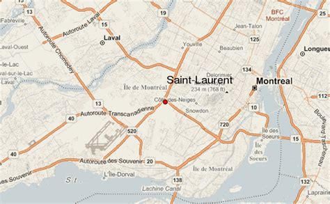 saint laurent qc map.